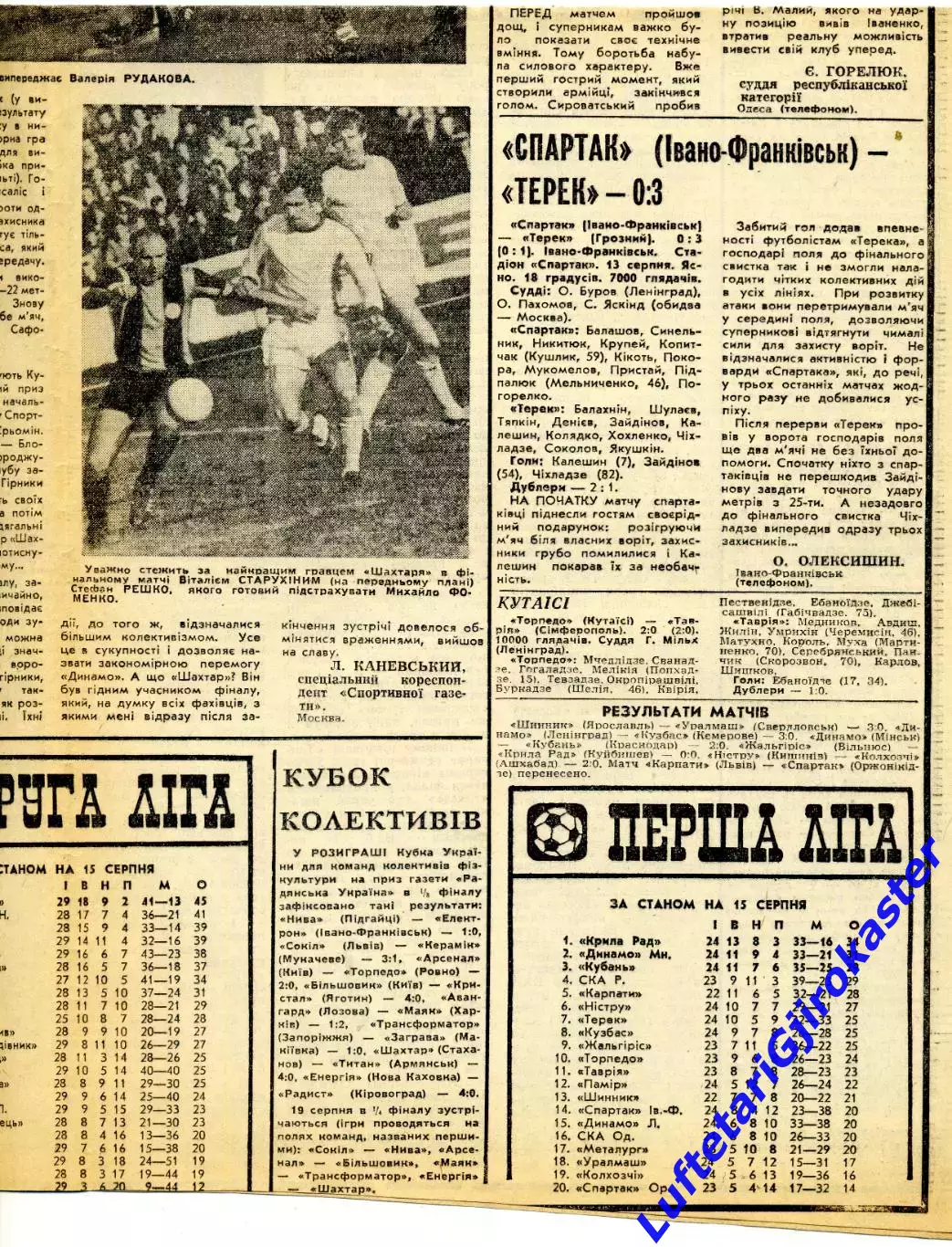 Шахтер Донецк-Динамо Киев 1978 - Кубок СССР Финал - Статья + Футбол-Хоккей №34 4