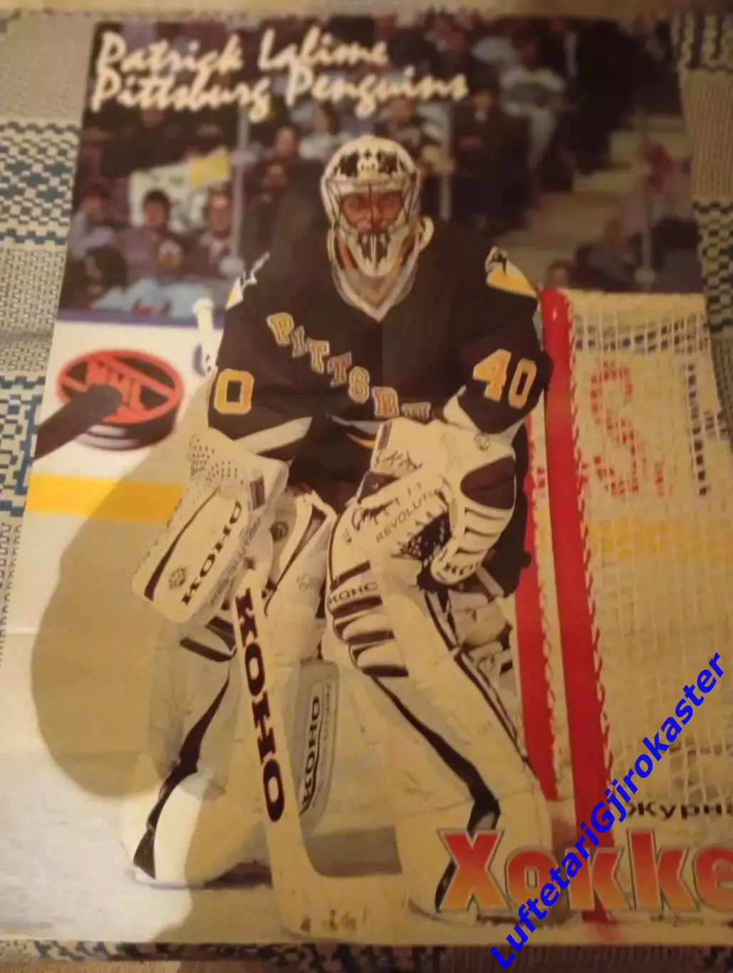 Хоккей Мегапостер НХЛ NHL Олег Твердовский Донецк + Patrick Lalime Патрик Лалим 2