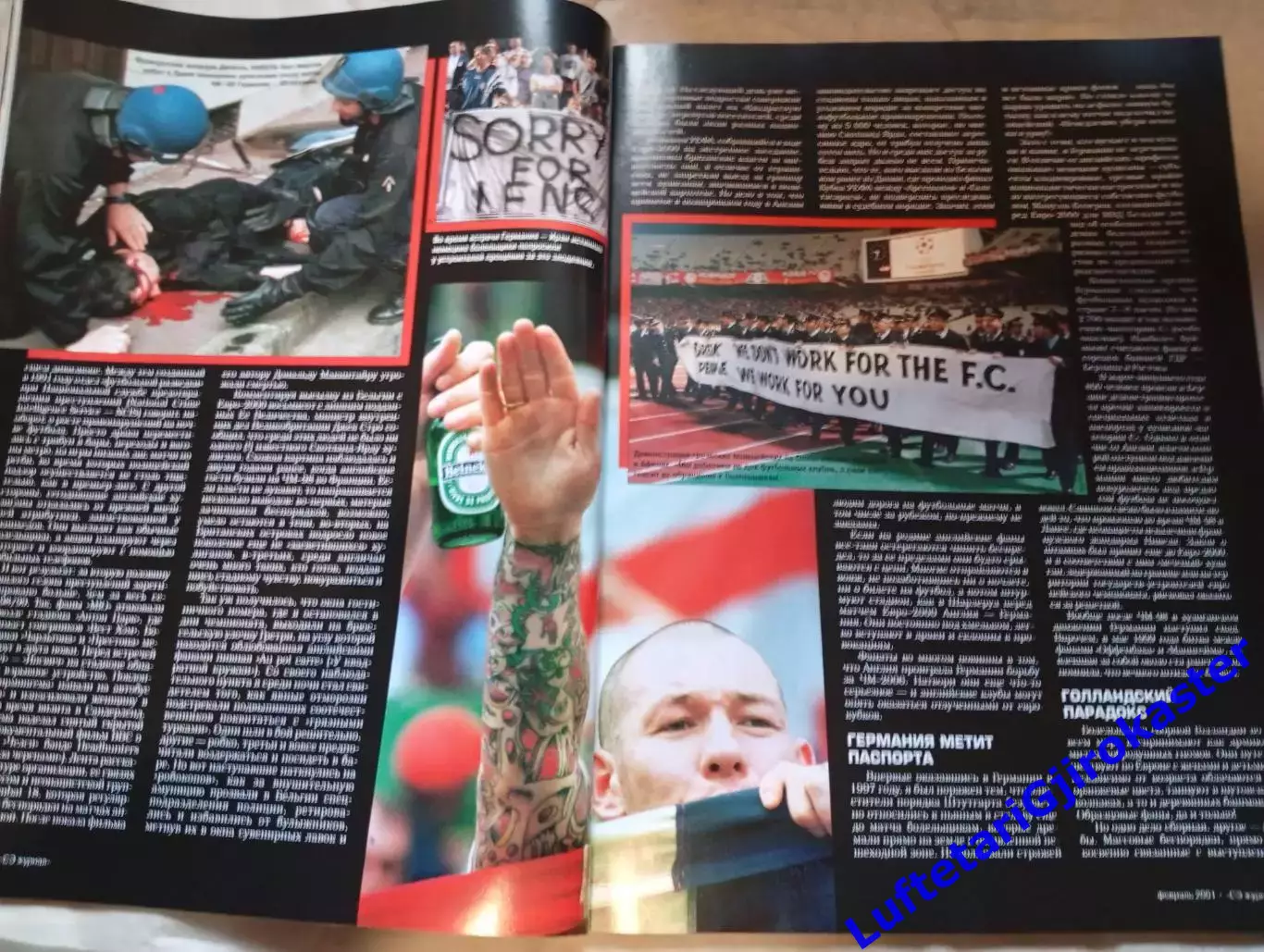 Спорт-Экспресс №2 2001 - Хоккей Футбол Бавария Фигу Фанаты Ультрас Ultras Теннис 5