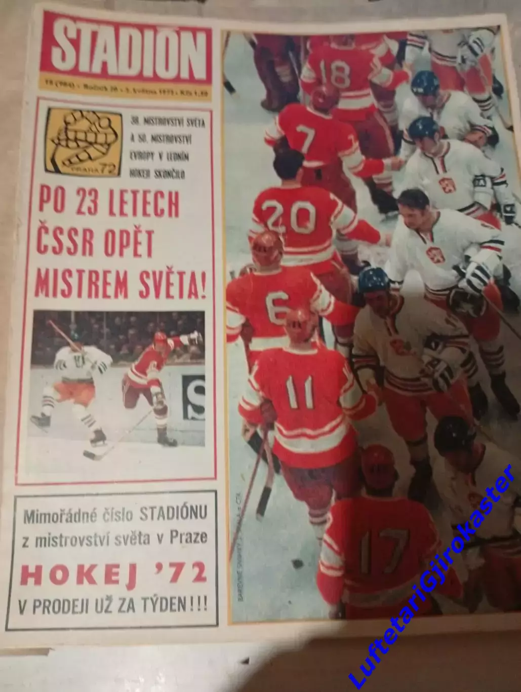 Журнал Стадион Stadion 1972 №18 Хоккей Чемпионат Мира-Сборная СССР-Левски София
