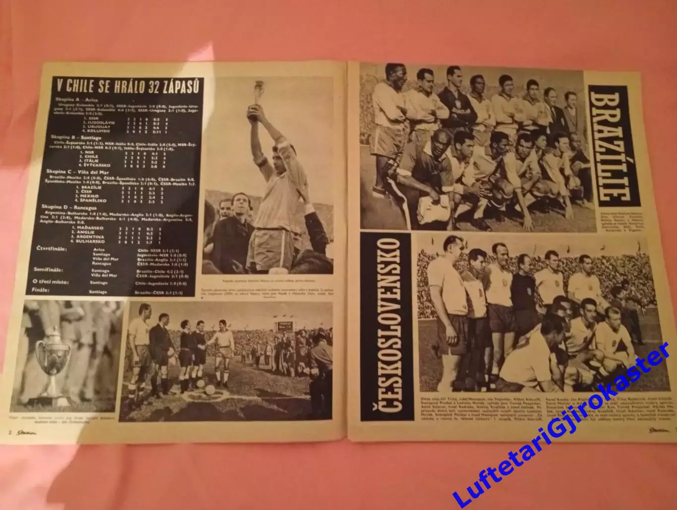 Стадион №27 Stadion 1962 Чемпионат Мира по Футболу Финал Бразилия-ЧССР СССР-Чили 1