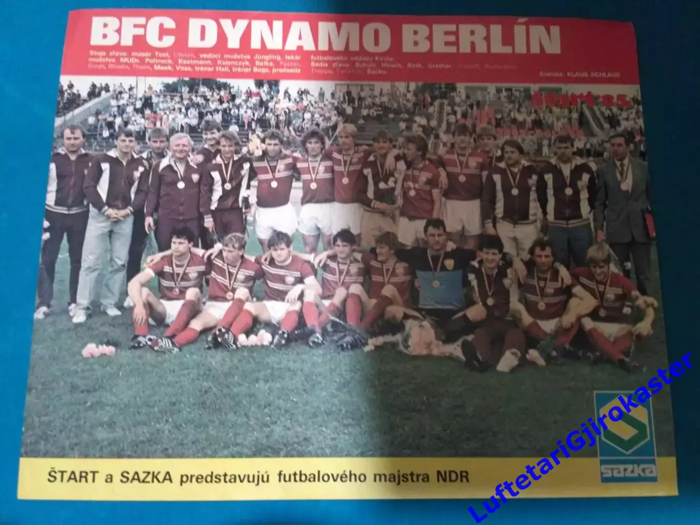 Постер из журнала Старт Start - Динамо Берлин ГДР DDR Германия