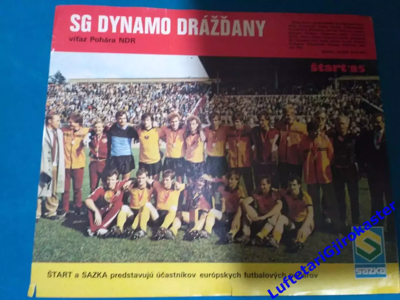 Постер из журнала Старт Start 1985 - Динамо Дрезден ГДР DDR Германия