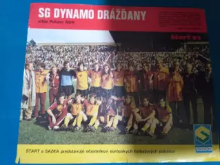Постер из журнала Старт Start 1985 - Динамо Дрезден ГДР DDR Германия