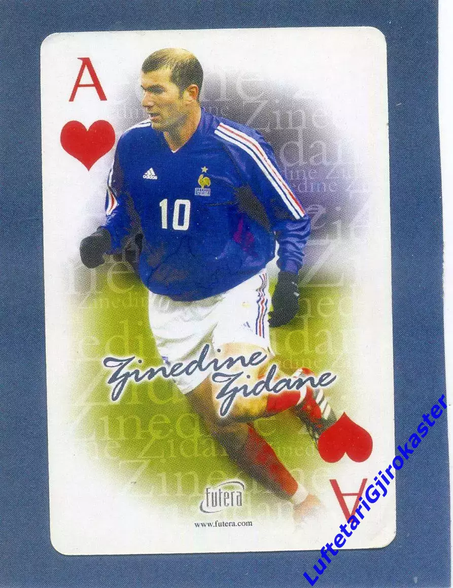 Карта Futera 2004 - Зинедин Зидан - Бордо Франция - Ювентус - Реал Мадрид