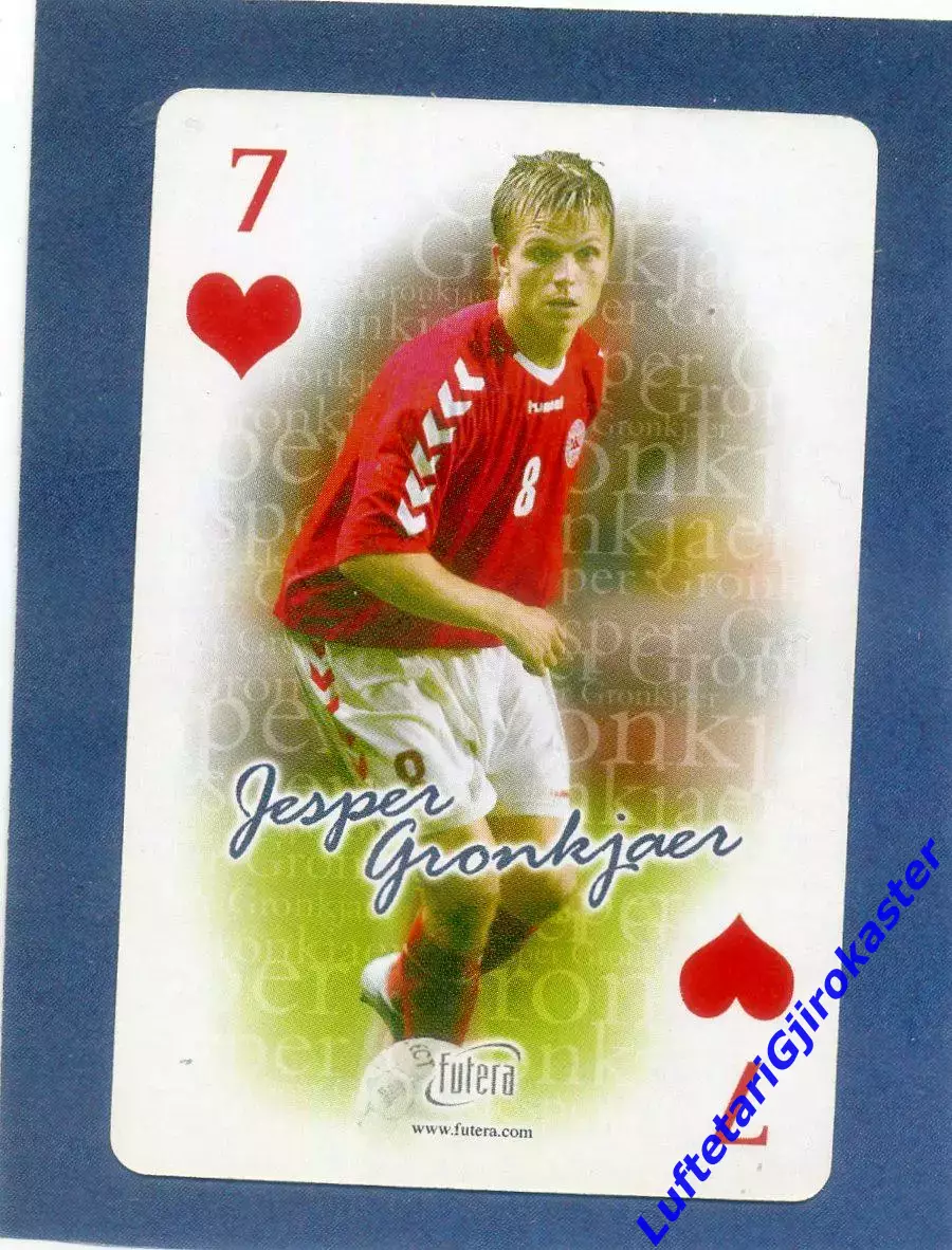 Карта Futera 2004 - Йеспер Грёнкьер - Ольборг Копенгаген Дания - Аякс - Челси