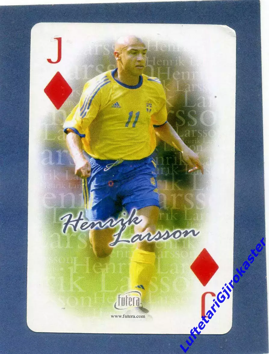 Карта Futera 2004-Хенрик Ларссон-Хельсингборг Швеция-Фейеноорд-Селтик-Барселона