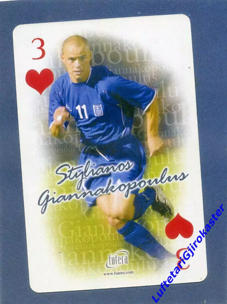 Карта Futera 2004-Стелиос Яннакопулос-Олимпиакос Лариса Греция-Болтон Уондерерс
