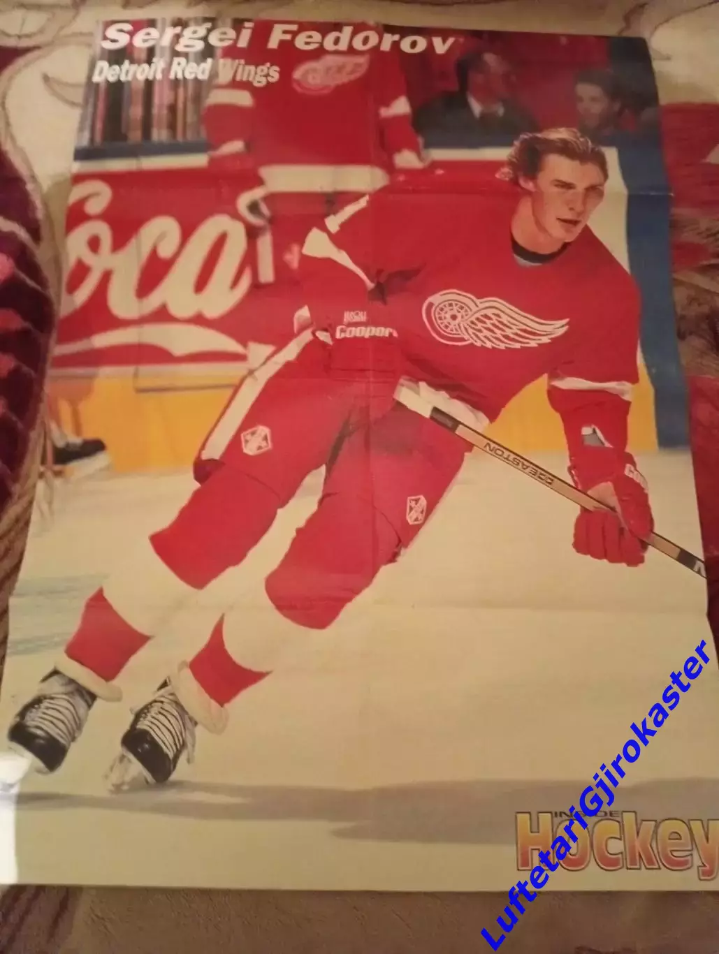 Хоккей Мегапостер НХЛ NHL - Сергей Федоров ЦСКА Детройт + Марио Лемье Питтсбург
