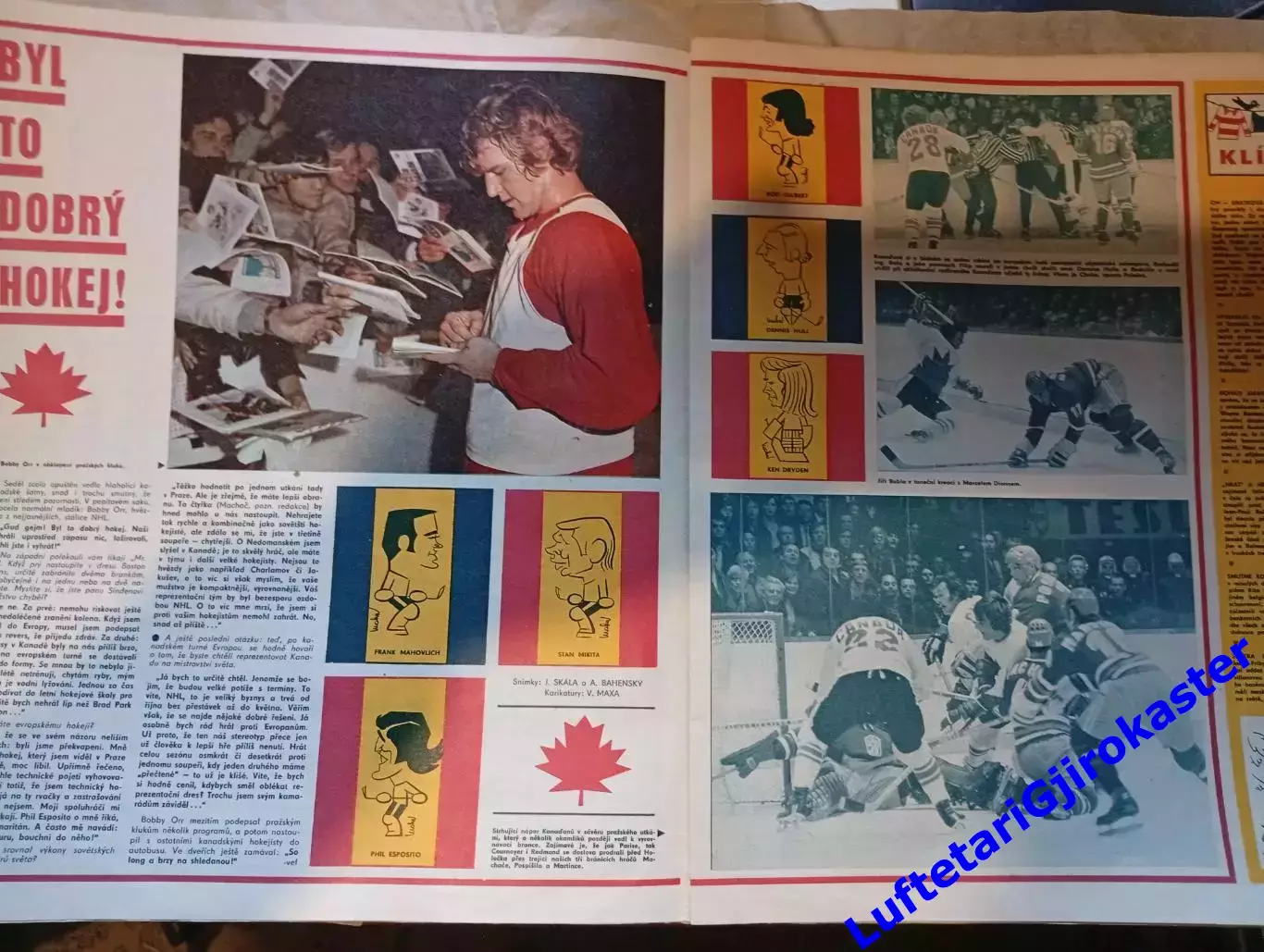 Стадион Stadion 1972 №42 - Хоккей ЧССР-Канада Фил Эспозито Бобби Орр Андерлехт 1