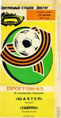 Шахтер Донецк - Таврия Симферополь - 19.06.1995 - тираж 500 экз.