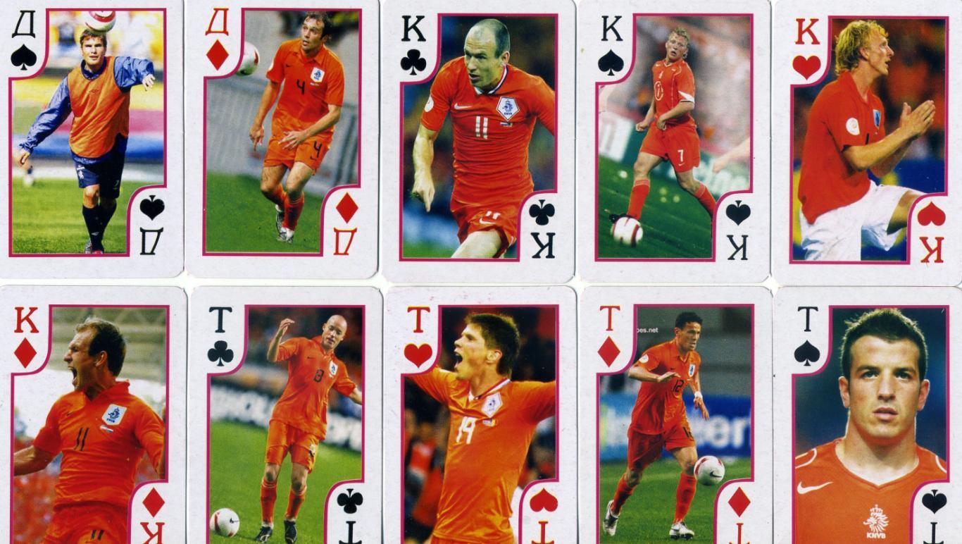 Карты игральные Футбол комплект 36 карт Нидерланды Голландия - Роббен ван Перси 1