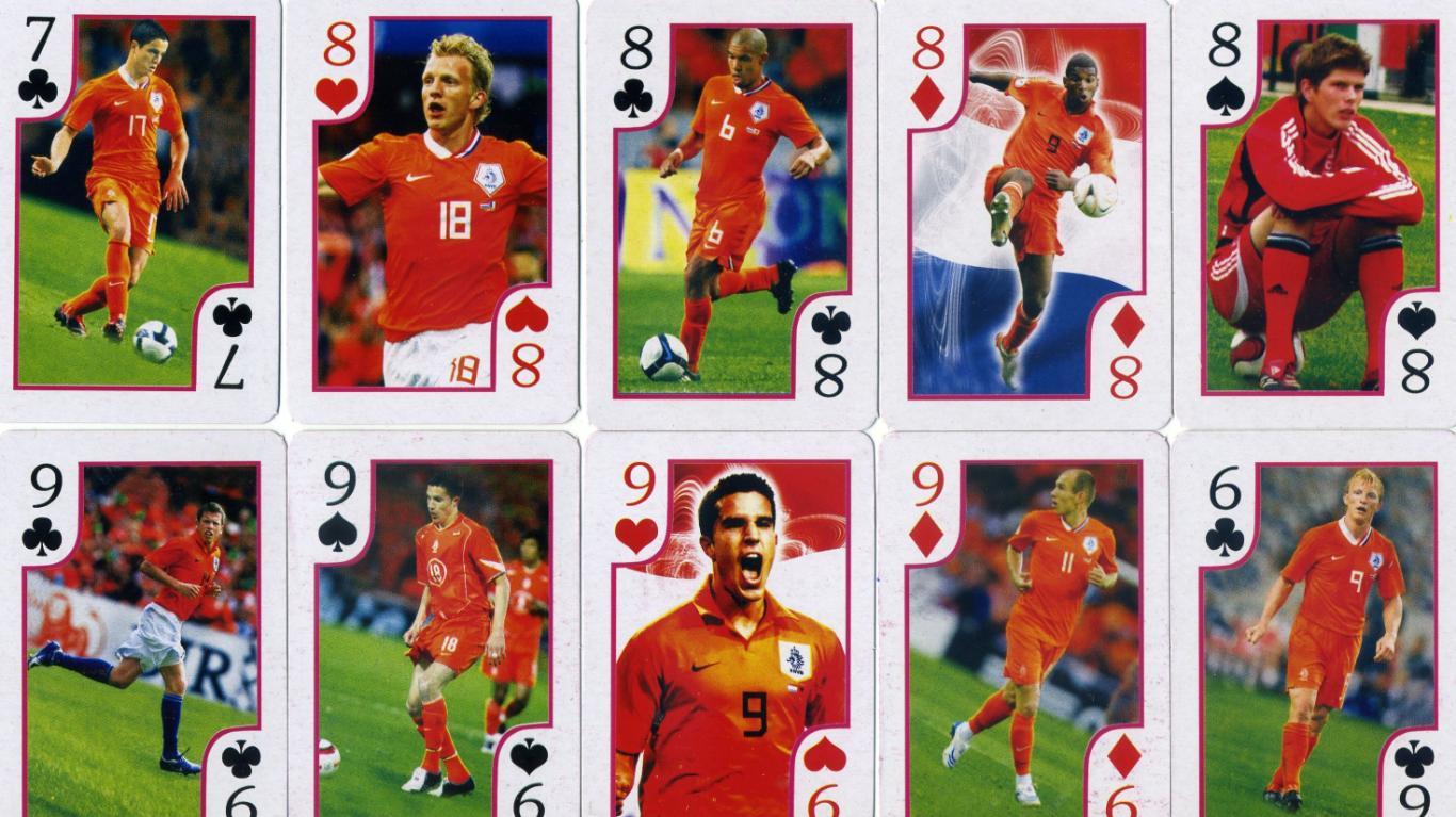 Карты игральные Футбол комплект 36 карт Нидерланды Голландия - Роббен ван Перси 3