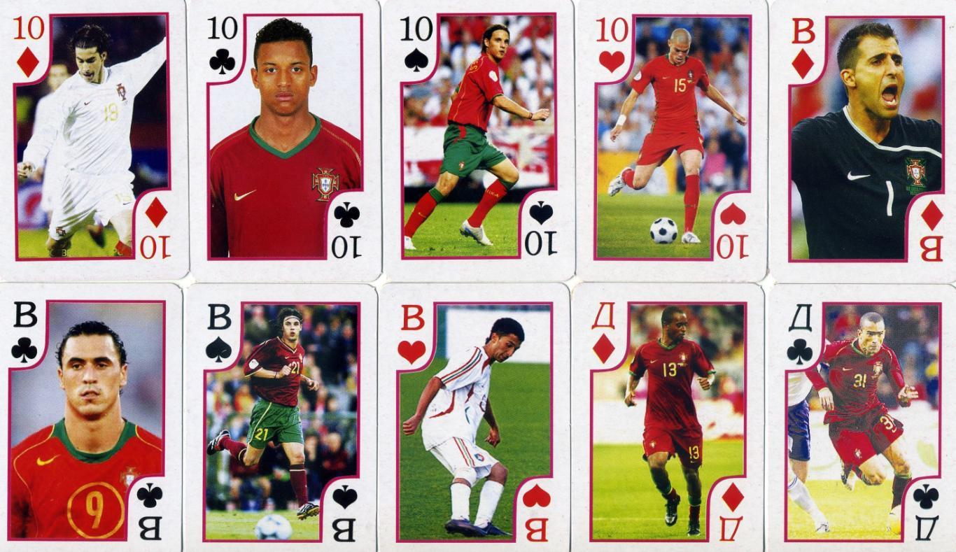 Карты игральные Футбол комплект 36 карт - Португалия Луиш Фигу Криштиану Роналду 2