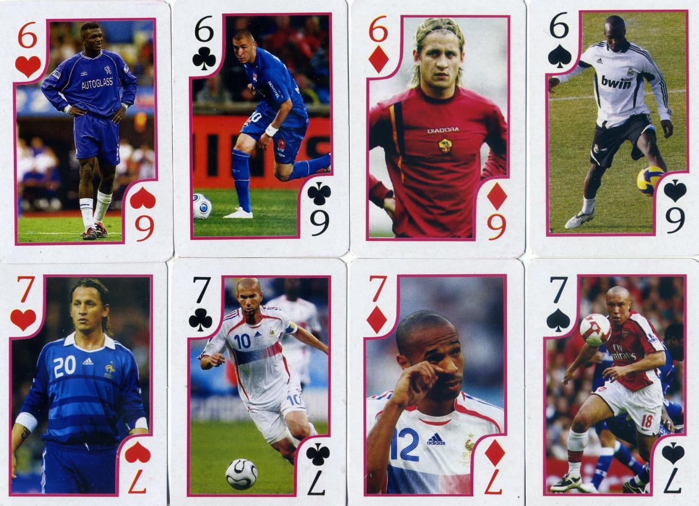 Карты игральные Футбол - комплект 36 карт - Франция - Зидан Анри Трезеге Бартез 4