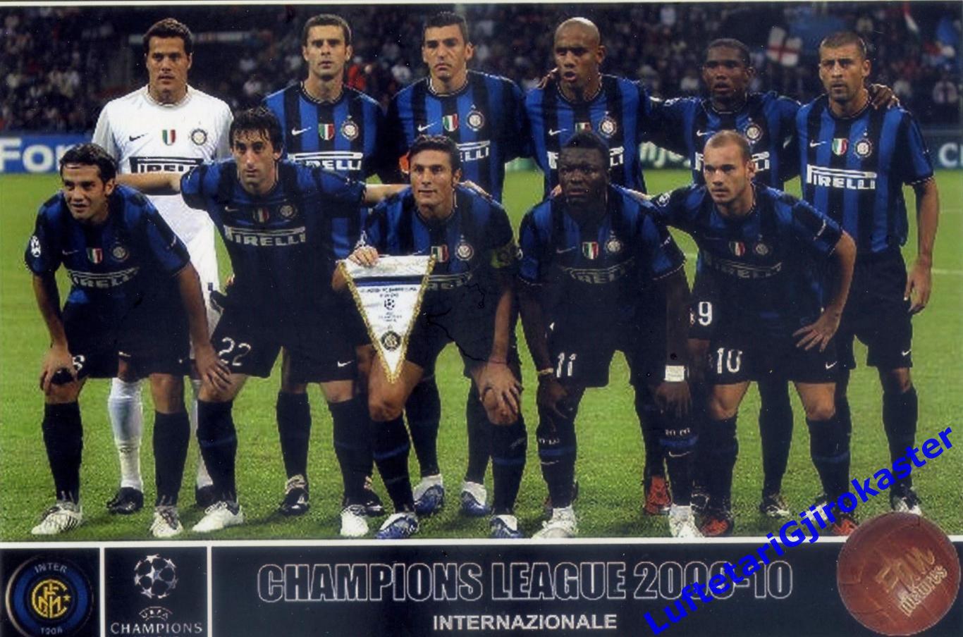 Футбол Фото РЕПРИНТ - Интер Милан Италия 2009 - 2010 Inter Milano Italy