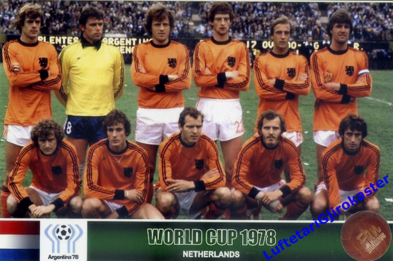 Футбол Фото РЕПРИНТ - Нидерланды Голландия - Чемпионат мира 1978 - Netherlands