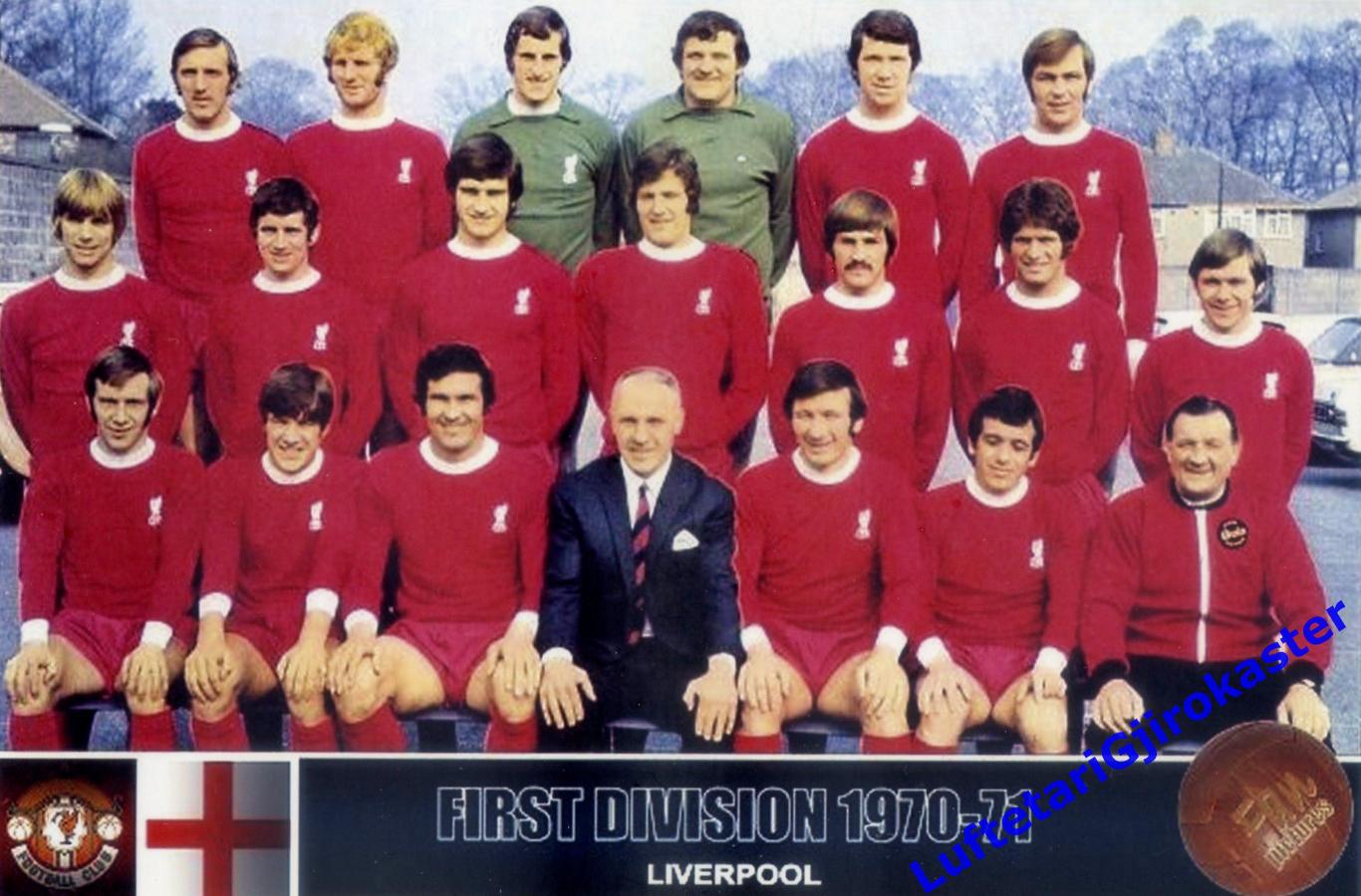Футбол Фото РЕПРИНТ - Ливерпуль Англия 1970-71 Liverpool England