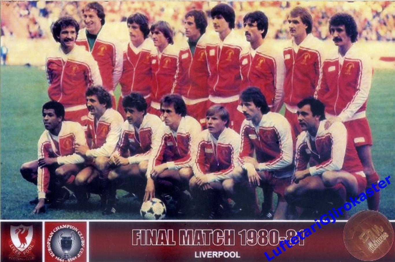 Футбол Фото РЕПРИНТ - Ливерпуль Англия 1980-81 Liverpool England