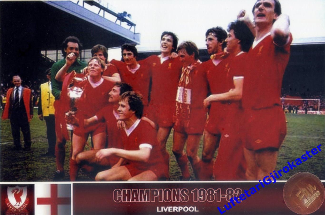 Футбол Фото РЕПРИНТ - Ливерпуль Англия 1981-82 Liverpool England
