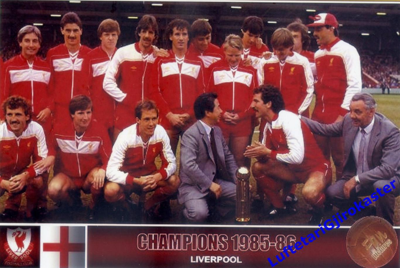 Футбол Фото РЕПРИНТ - Ливерпуль Англия 1985-86 Liverpool England