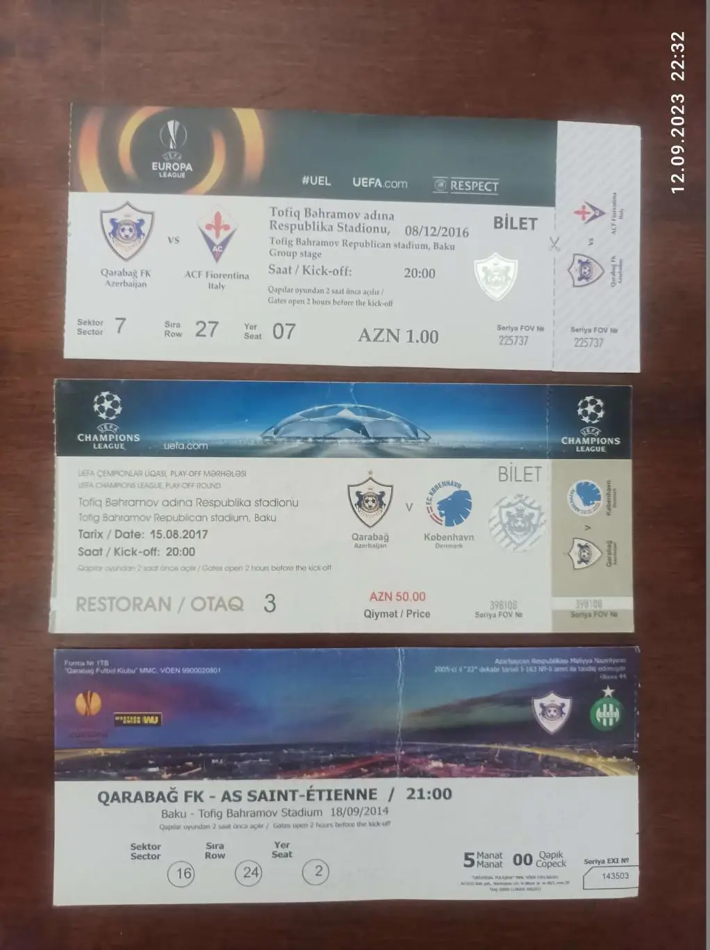 Карабах Азербайджан Андерлехт Кайрат Сочи Марсель Олимпиакос Абердин 27 билетов