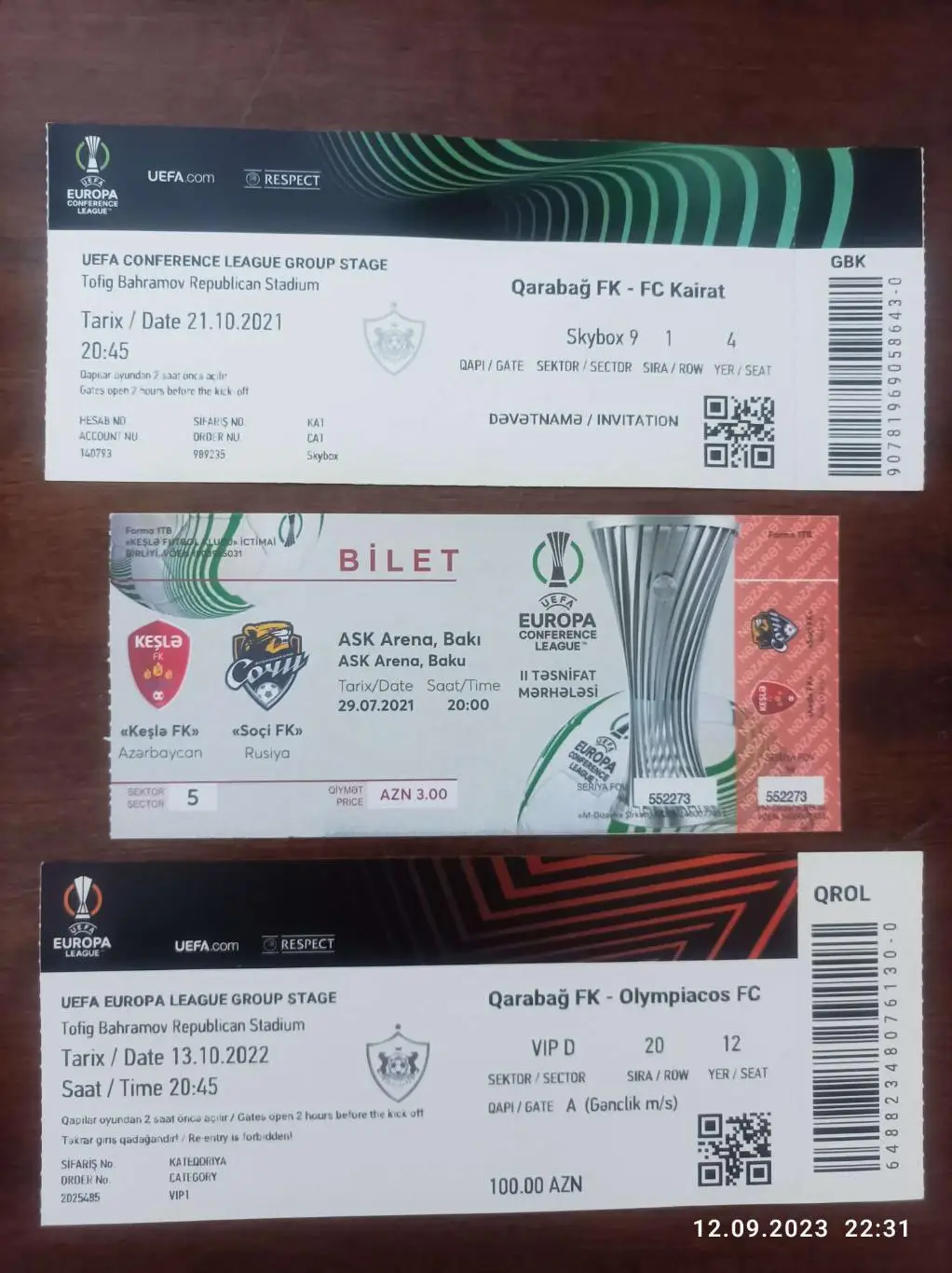 Карабах Азербайджан Андерлехт Кайрат Сочи Марсель Олимпиакос Абердин 27 билетов 4