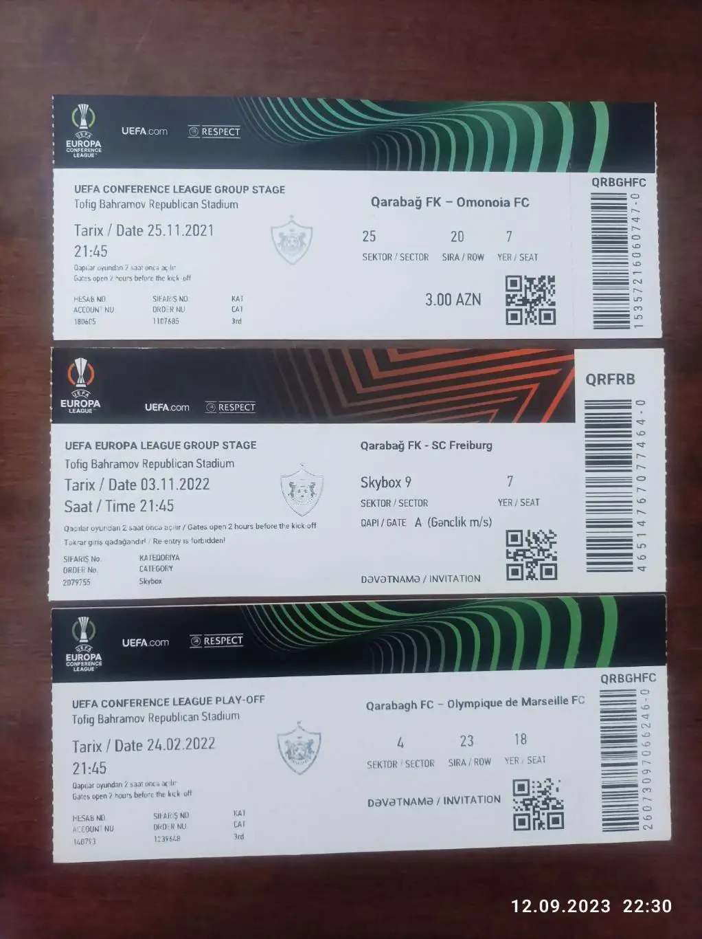 Карабах Азербайджан Андерлехт Кайрат Сочи Марсель Олимпиакос Абердин 27 билетов 6