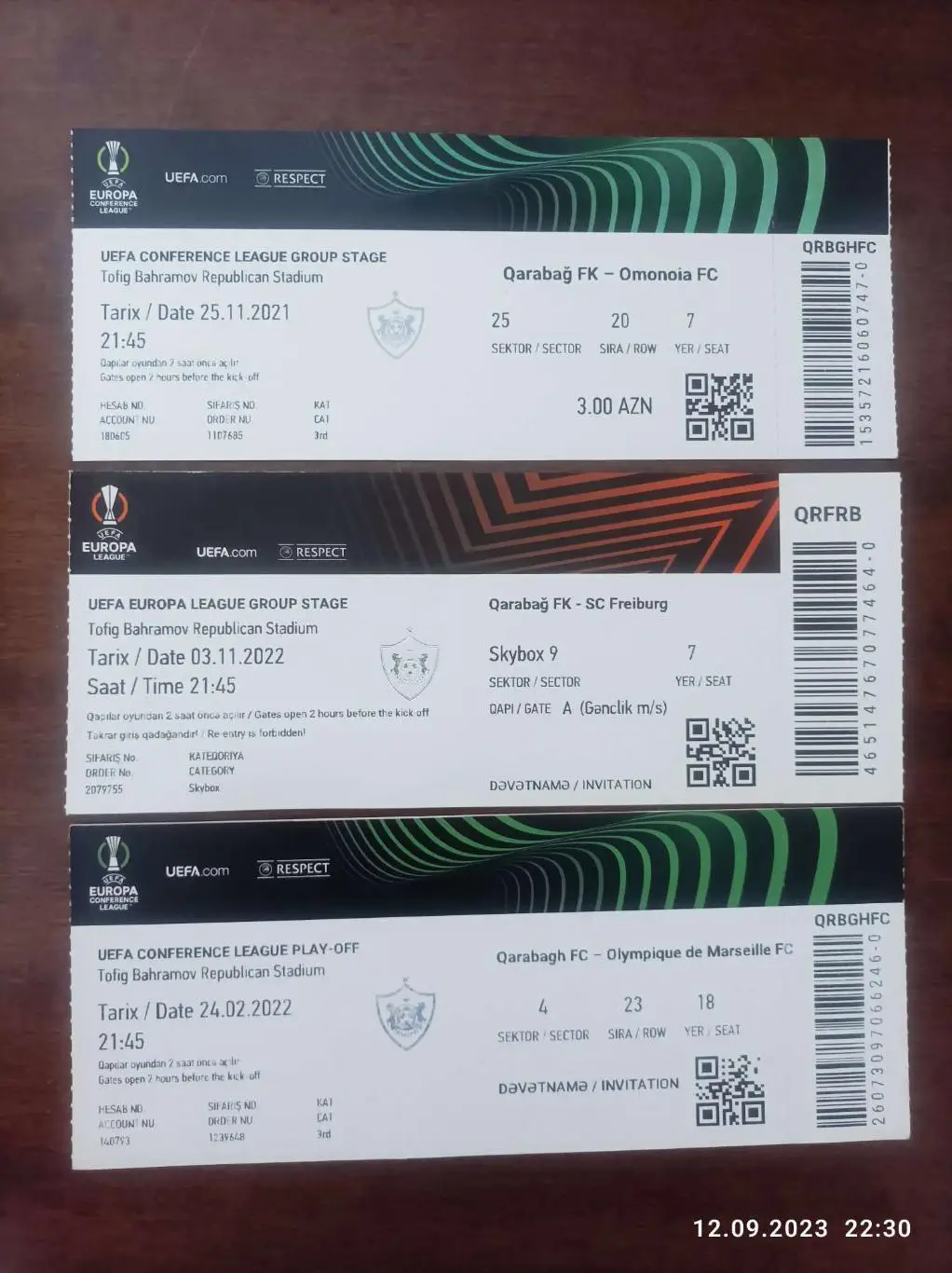 Карабах Азербайджан Андерлехт Кайрат Сочи Марсель Олимпиакос Абердин 24 билета 6