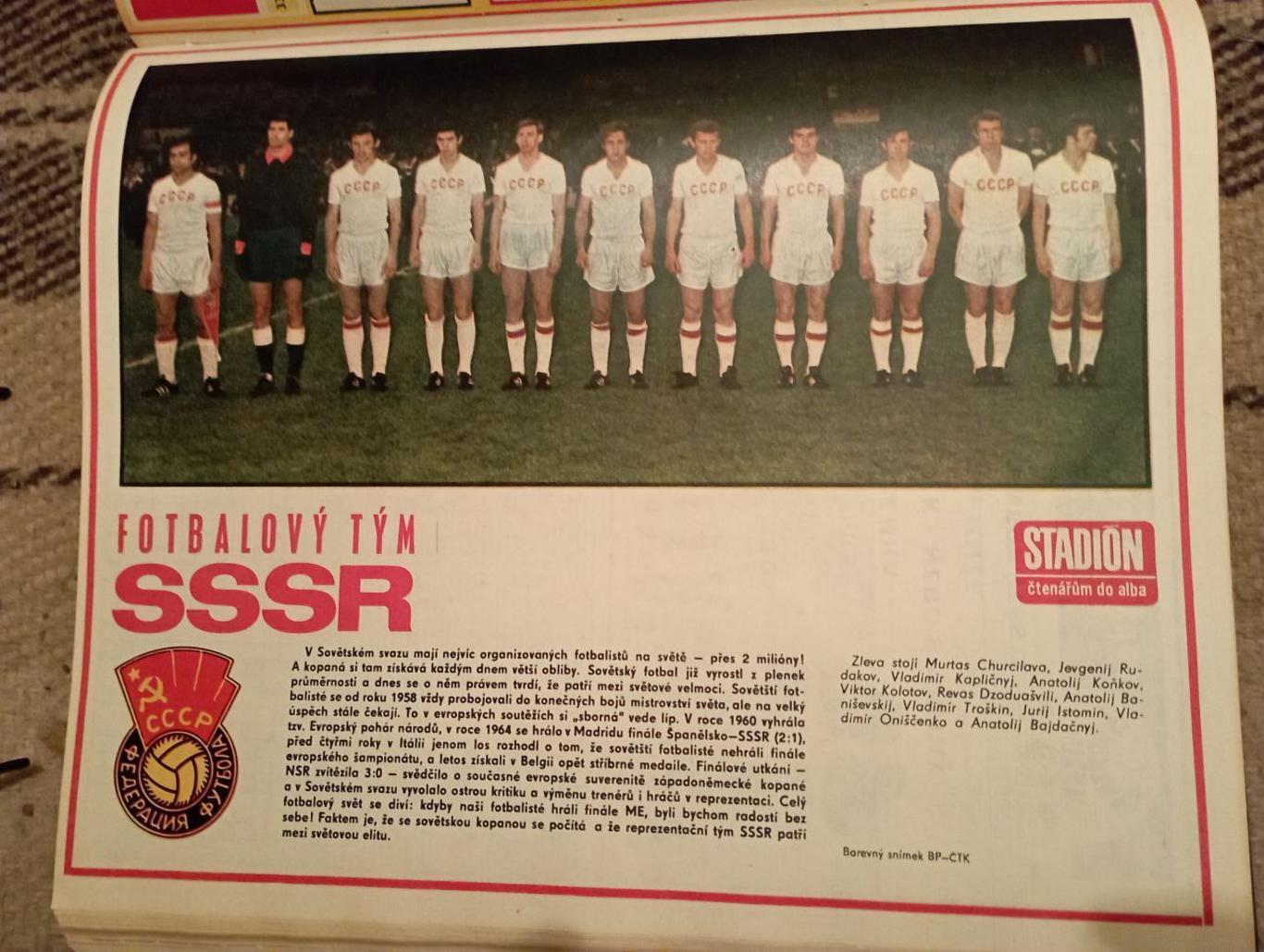 Stadion Стадион ЧССР 1972 - комплект журналов в книге № 1-52 + приложение 5