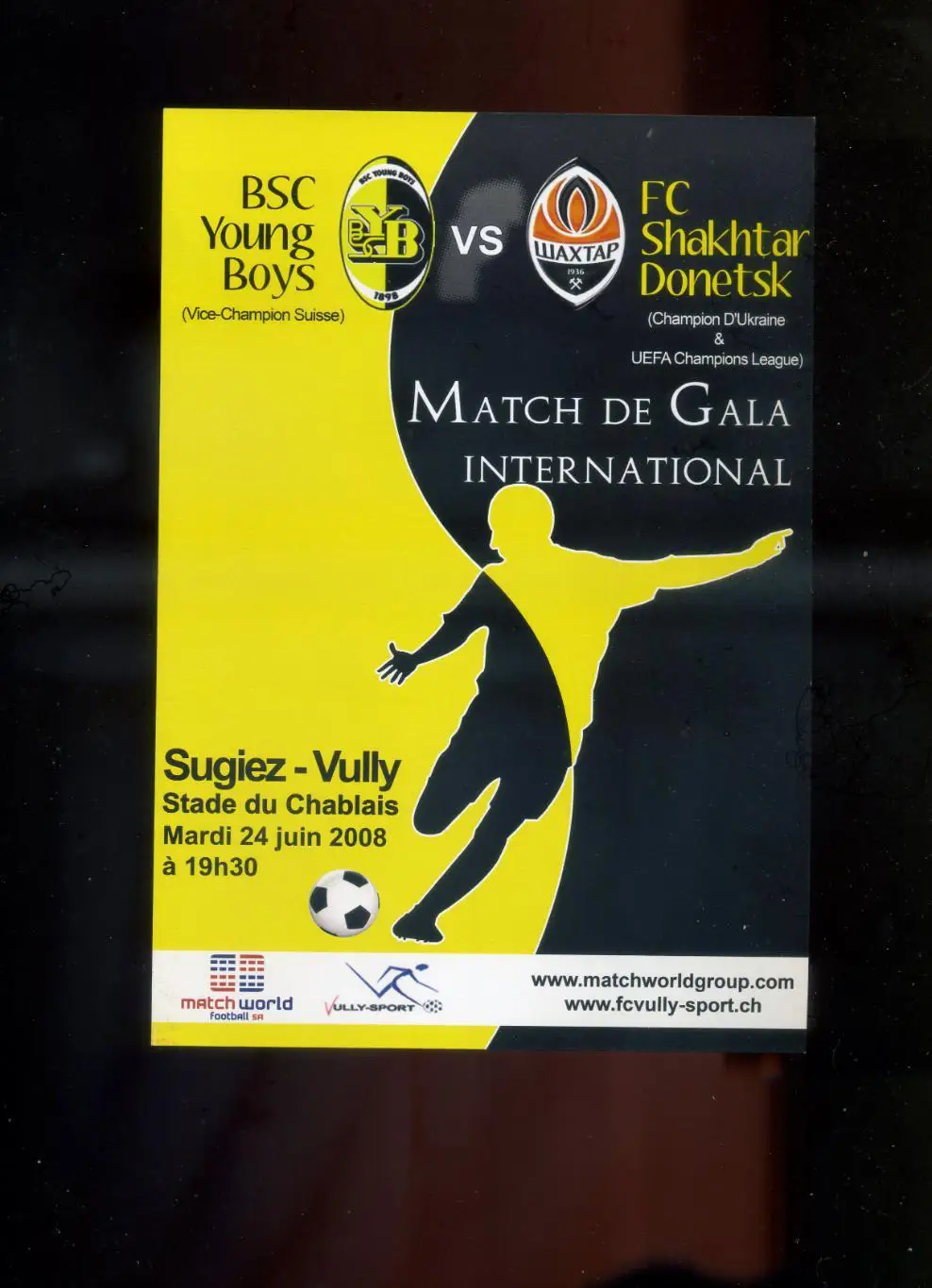 Янг Бойз Берн Швейцария - Шахтер Донецк 2008 - мини-афиша 1