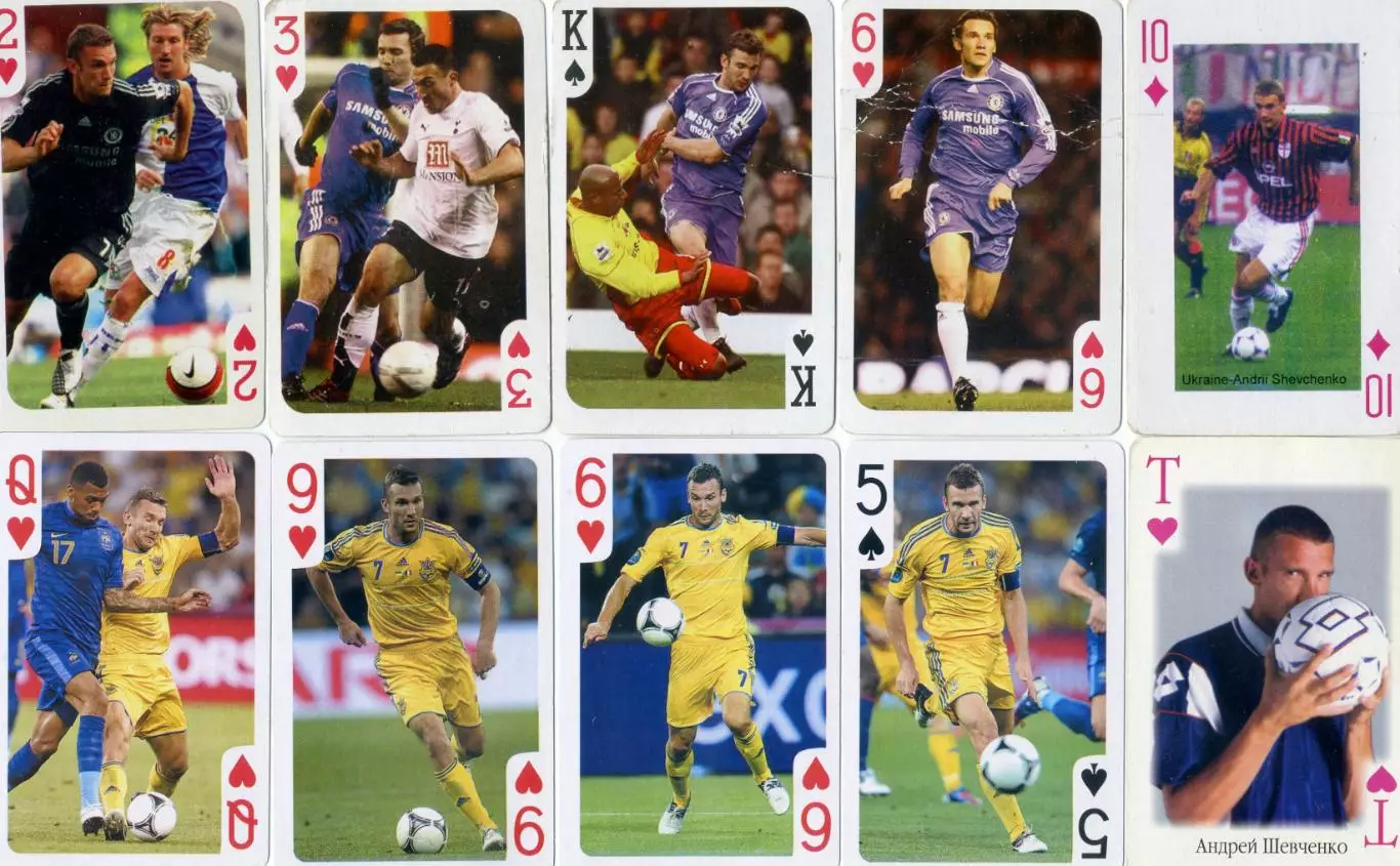 Андрей Шевченко - Динамо Киев Украина - Милан - Челси - 22 карты + 3 календарика