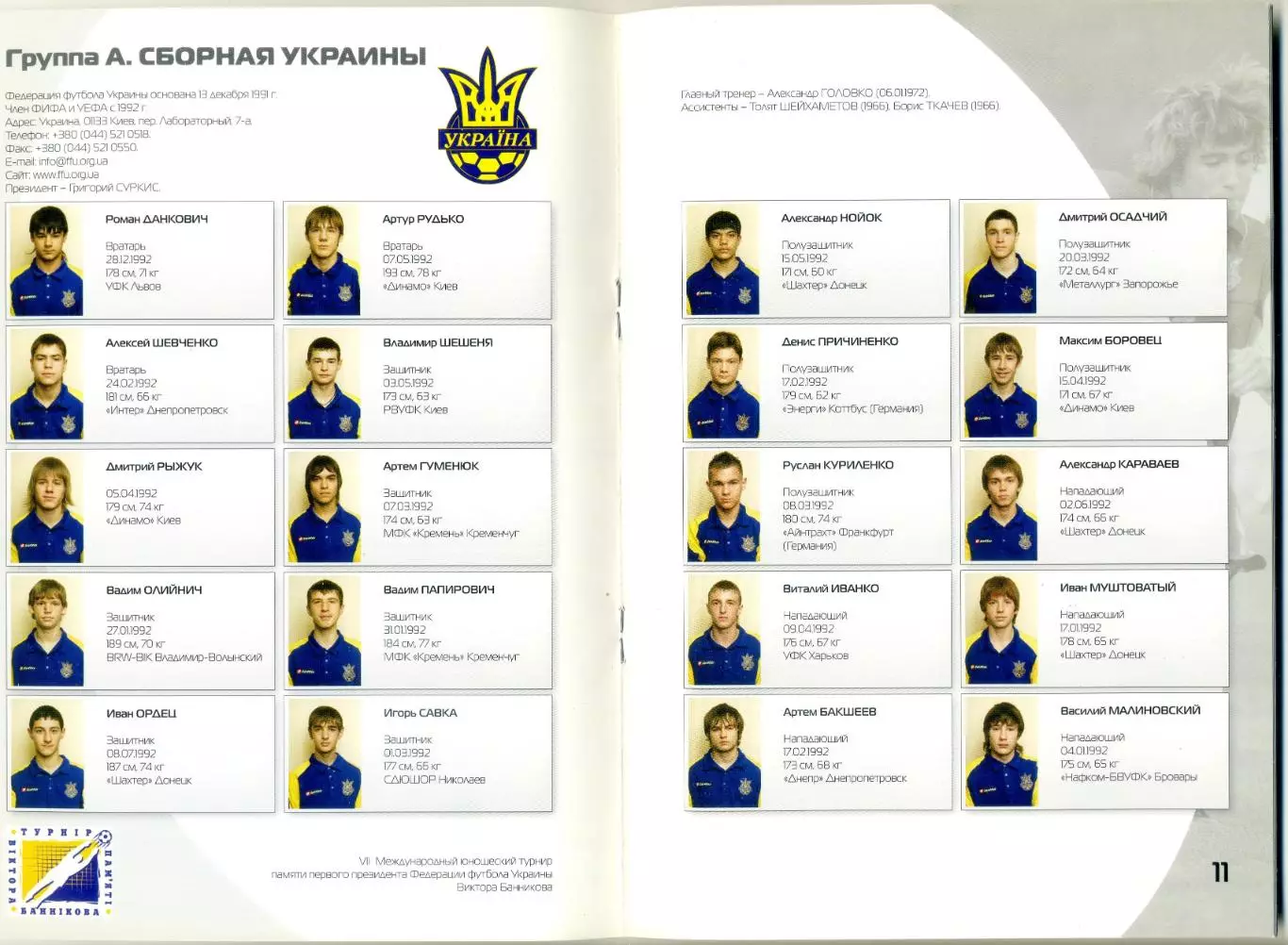 Россия Украина Польша 2008 - Турнир памяти Виктора Банникова - программа + 1