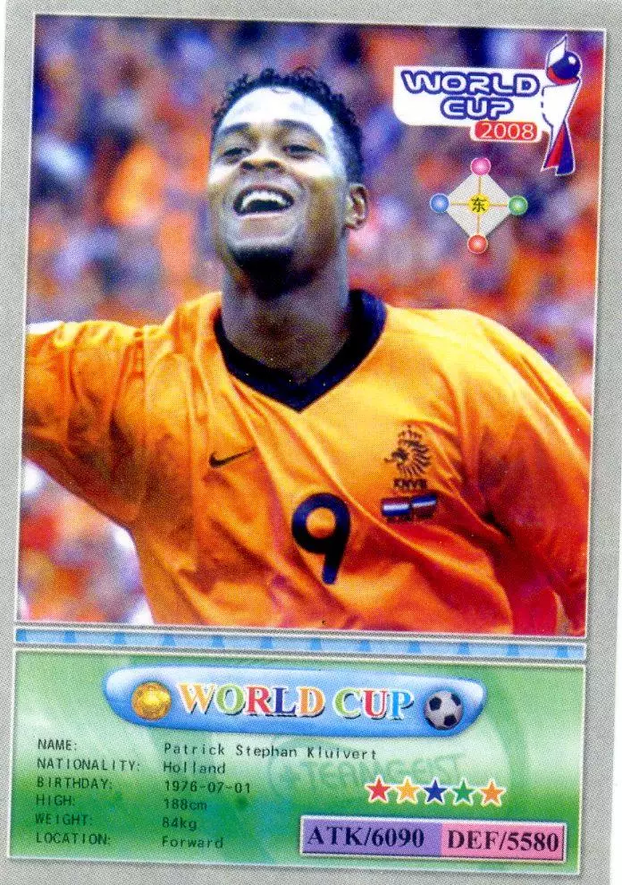 Футбол - Карточка Патрик Клюйверт Patrick Kluivert Нидерланды Аякс Барселона