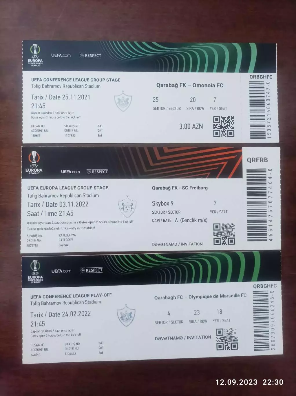 Карабах Азербайджан Андерлехт Кайрат Сочи Марсель Олимпиакос Абердин 24 билета 6