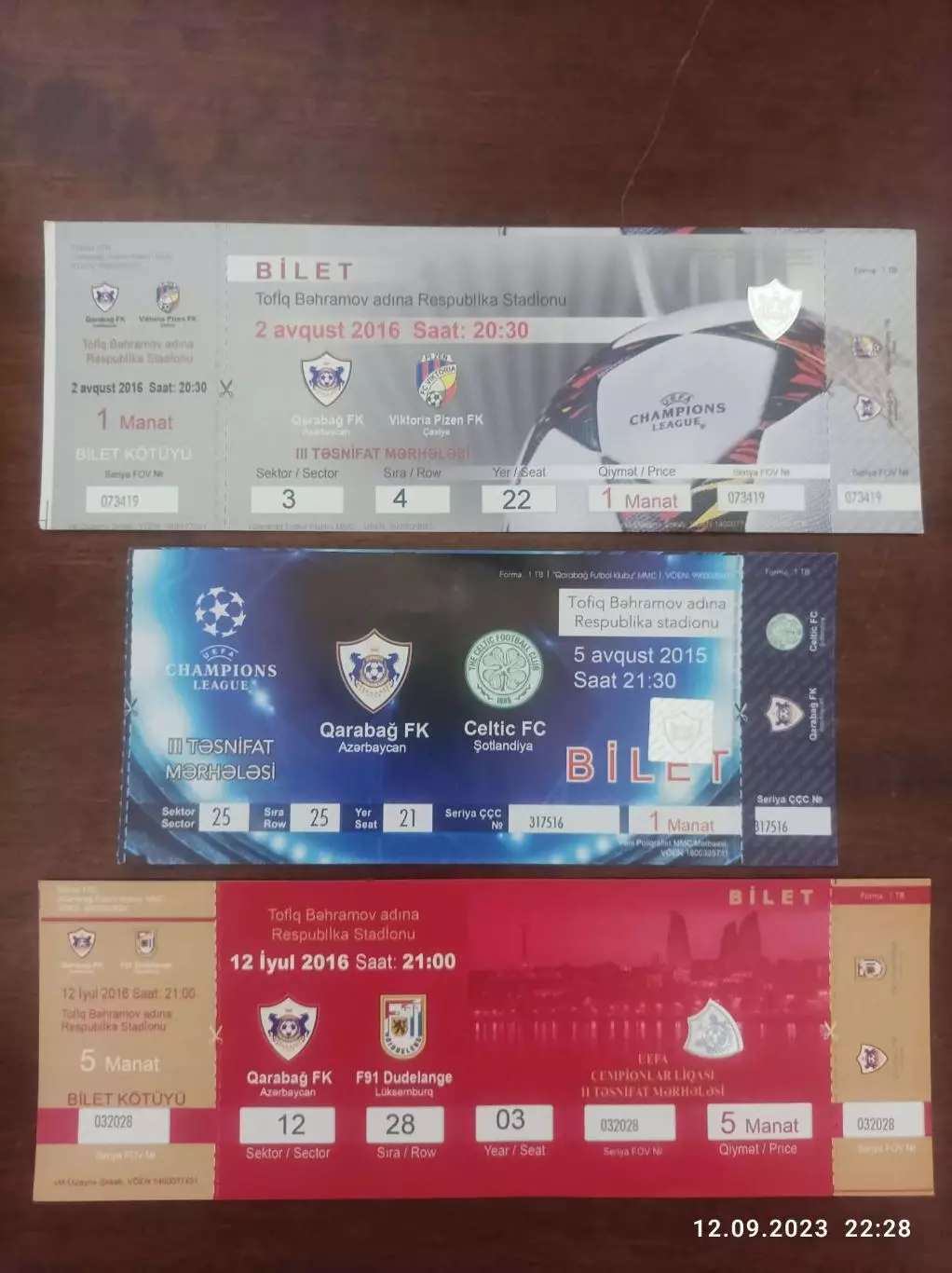 Карабах Азербайджан Монако Селтик Тоттенхэм Ашдод Кукеси Любляна 9 билетов 2