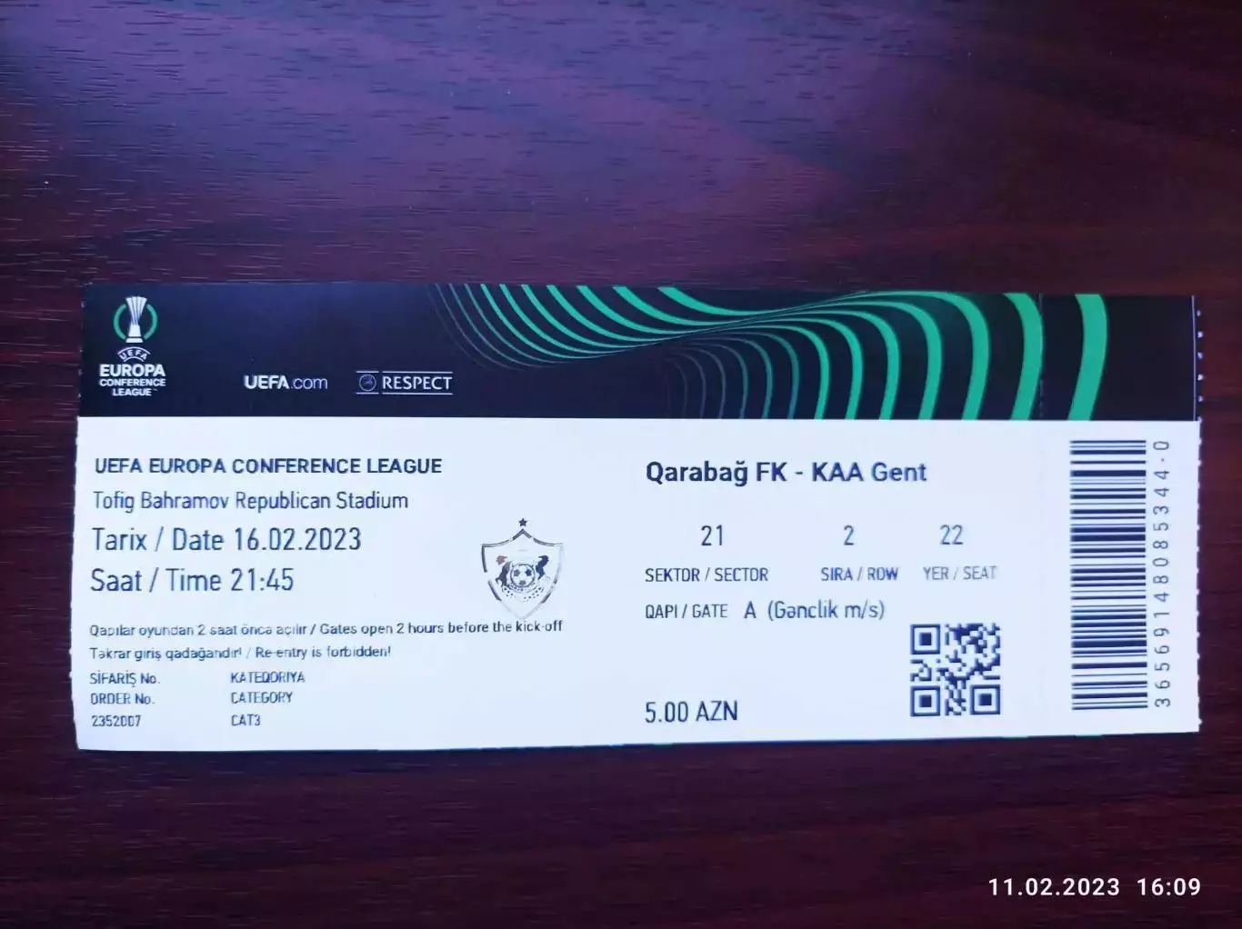 Билет Карабах Азербайджан - Гент Бельгия KAA Gent Belgium 2023 - Идеал