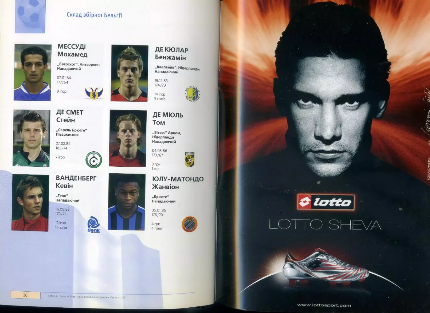 U21 Украина - Бельгия 12.11.2005 - плей-офф Ukraine - Belgium - ИДЕАЛ 2