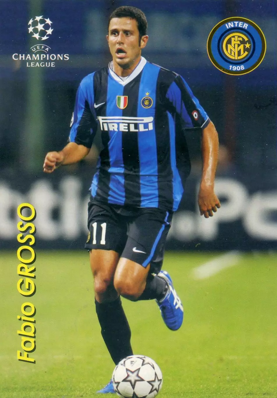 Открытка Фабио Гроссо Интер Милан Италия Fabio Grosso Inter Milan Italy
