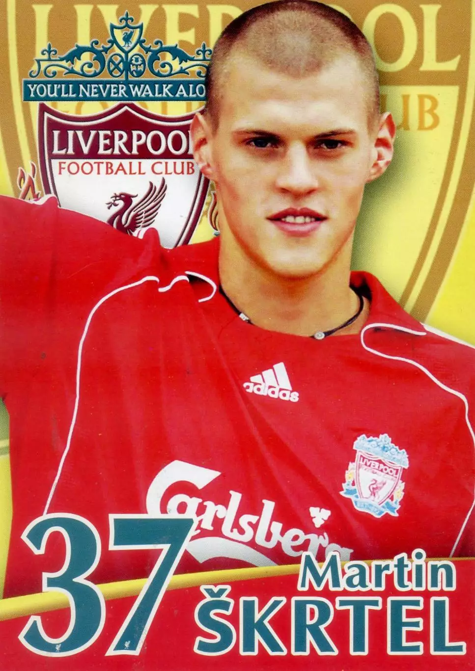 Открытка Футбол Собери Команду Ливерпуль Liverpool Англия Мартин Шкртел Словакия
