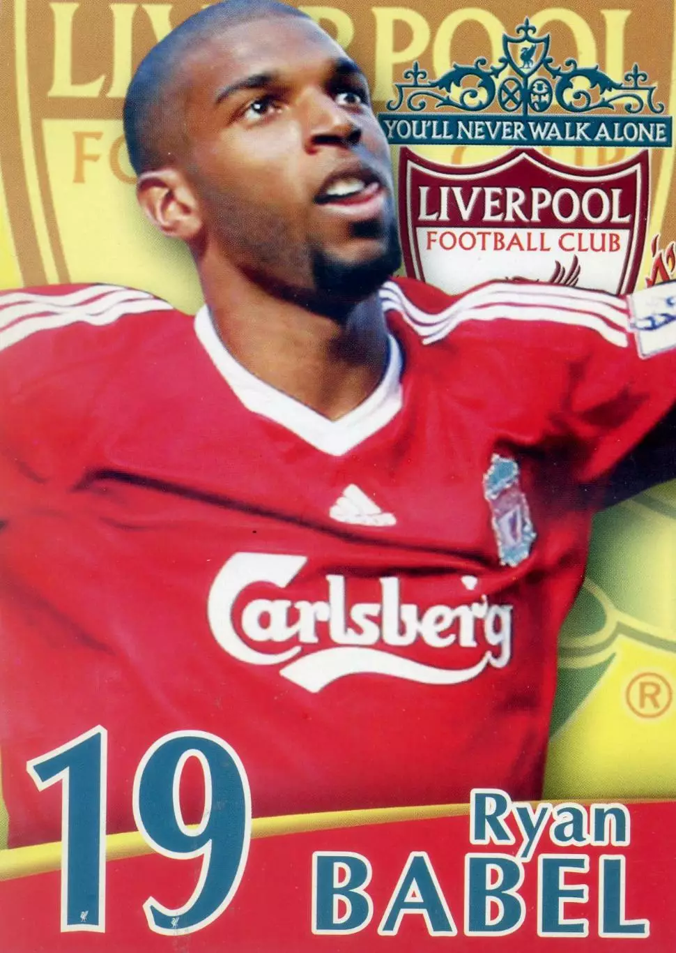 Открытка Футбол Собери Команду Ливерпуль Liverpool Англия Райан Бабель Нидерланд