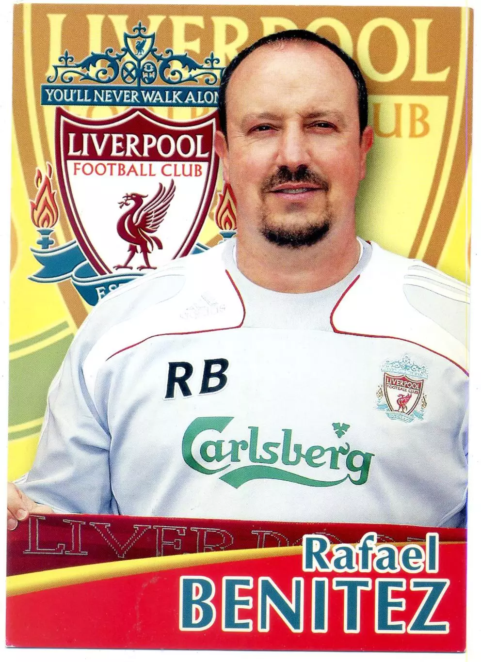 Открытка Футбол Собери Команду Ливерпуль Liverpool Англия Рафа Бенитес Испания