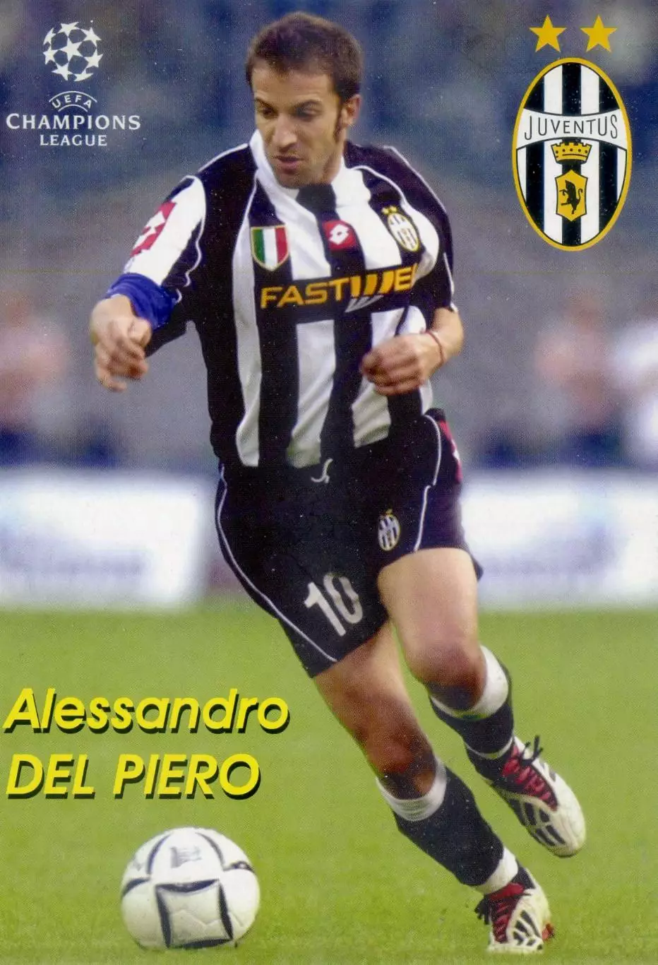 Открытка Алессандро Дель Пьеро Италия - Alessandro Del Piero Italy - Мой Футбол