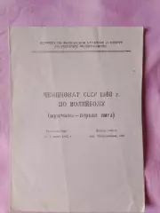 Чемпионат СССР 1988г. по волейболу Ростов-на-Дону