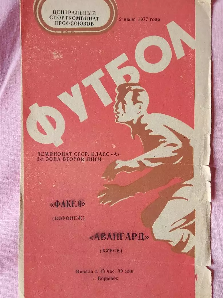 Труд Воронеж - Авангард Курск 1977г.
