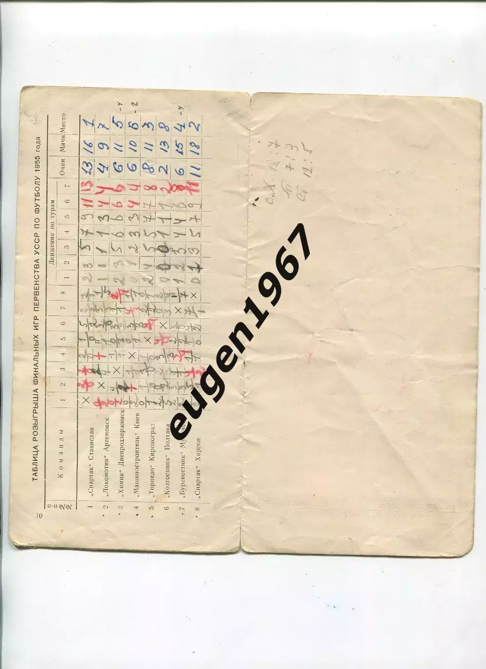 Чемпионат УССР среди команд КФК - 1955 финал в Киеве Днепродзержинск, Станислав 1