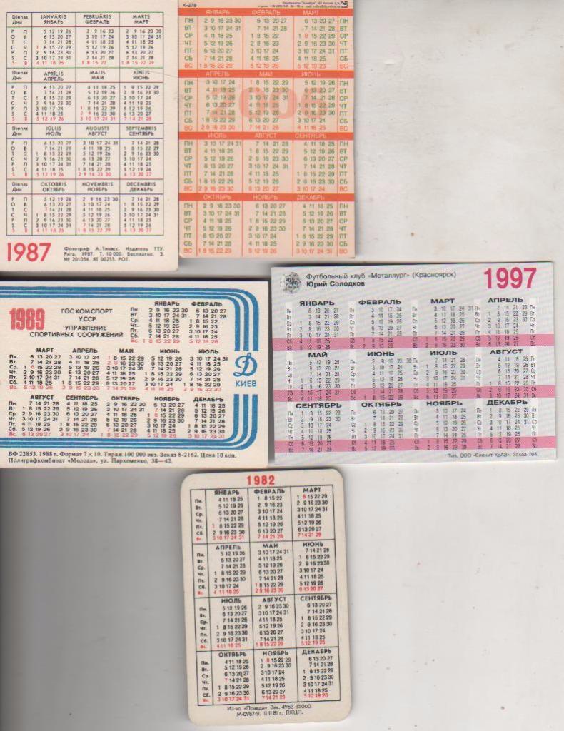 календарики баскетбол команда ТТТ г.Рига, Латвийская ССР (женщины) 1987г. 1