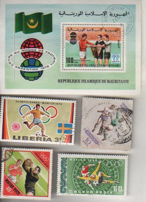 марки футбол олимпийские игры Мюнхен-72 Либерия 1972г.