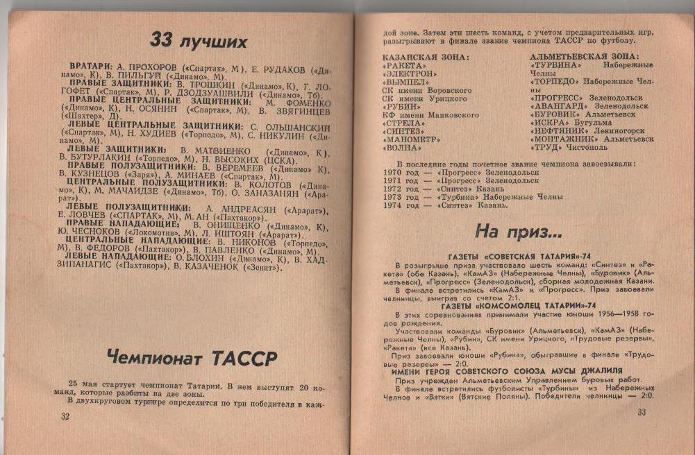 к/с футбол г.Казань 1975г. 3
