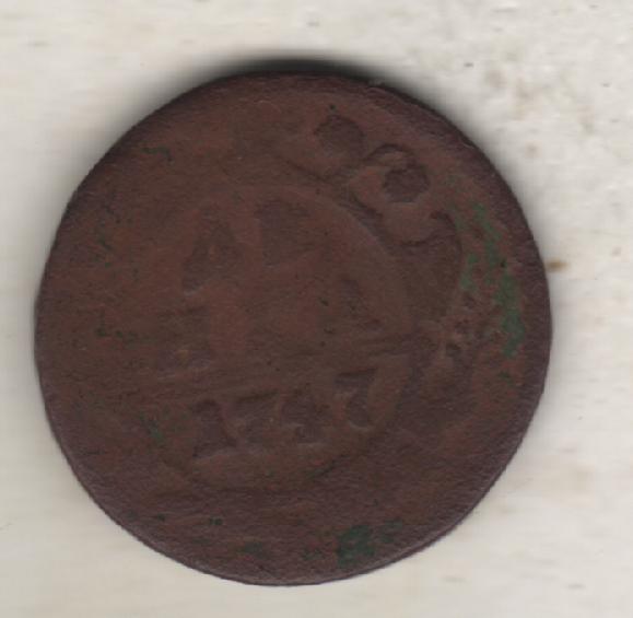 монеты Денга 1747г. Россия (не чищенная)